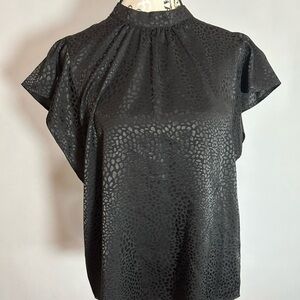 Nine West Black Textured Blouse Large. New with tags!
